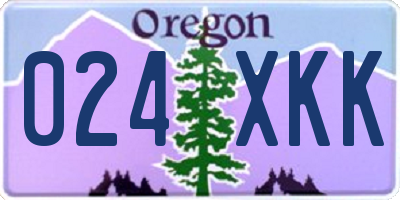 OR license plate 024XKK