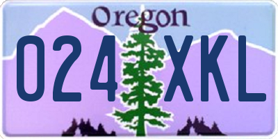 OR license plate 024XKL