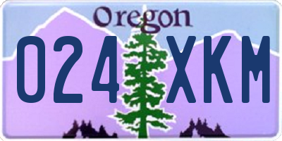 OR license plate 024XKM
