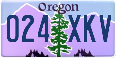 OR license plate 024XKV
