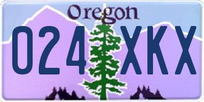 OR license plate 024XKX