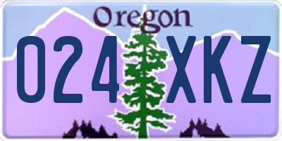 OR license plate 024XKZ