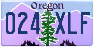 OR license plate 024XLF