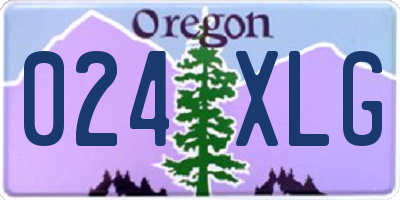 OR license plate 024XLG