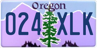 OR license plate 024XLK