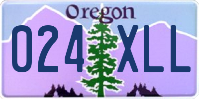 OR license plate 024XLL