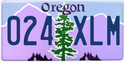 OR license plate 024XLM