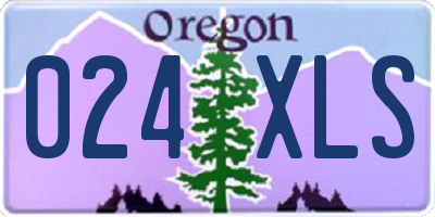 OR license plate 024XLS