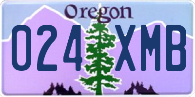 OR license plate 024XMB