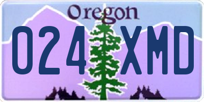 OR license plate 024XMD