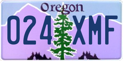 OR license plate 024XMF