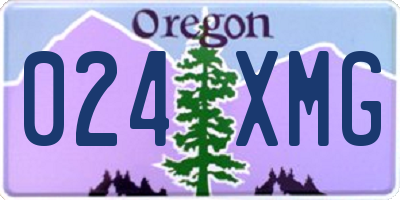 OR license plate 024XMG