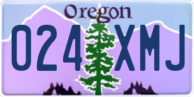 OR license plate 024XMJ