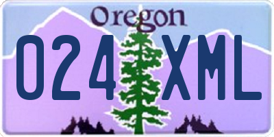 OR license plate 024XML