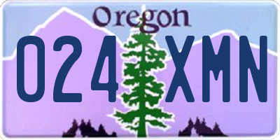 OR license plate 024XMN