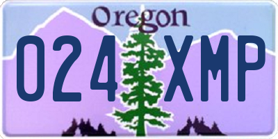 OR license plate 024XMP
