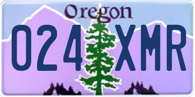 OR license plate 024XMR