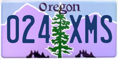 OR license plate 024XMS