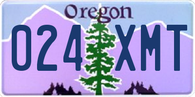 OR license plate 024XMT