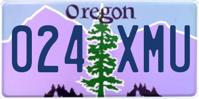 OR license plate 024XMU