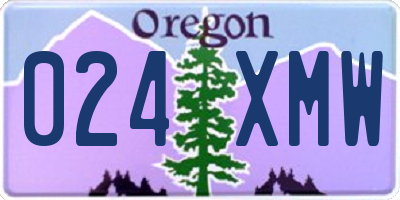 OR license plate 024XMW