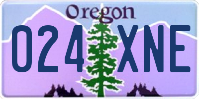 OR license plate 024XNE
