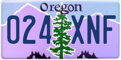 OR license plate 024XNF