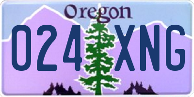 OR license plate 024XNG