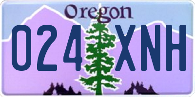 OR license plate 024XNH