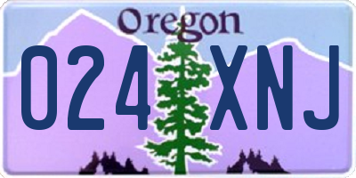 OR license plate 024XNJ