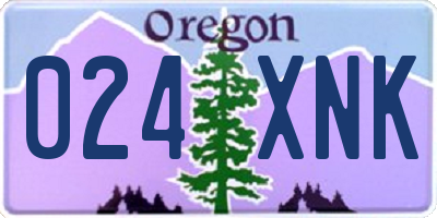 OR license plate 024XNK
