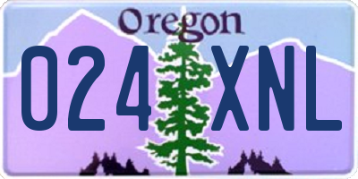 OR license plate 024XNL