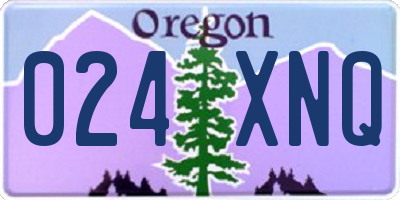 OR license plate 024XNQ