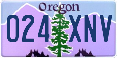 OR license plate 024XNV