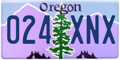 OR license plate 024XNX