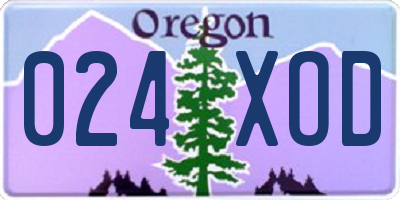 OR license plate 024XOD