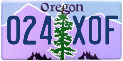 OR license plate 024XOF
