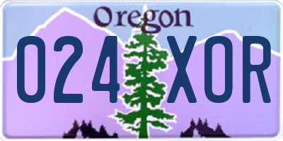OR license plate 024XOR