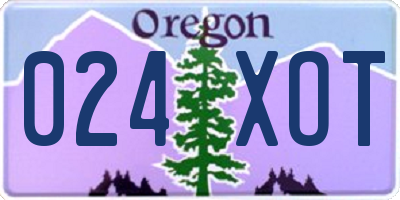 OR license plate 024XOT