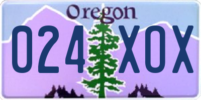 OR license plate 024XOX