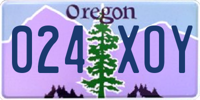 OR license plate 024XOY