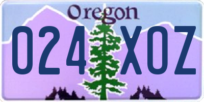 OR license plate 024XOZ
