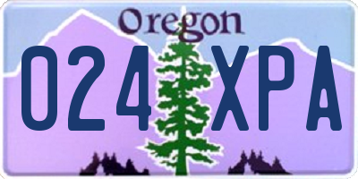 OR license plate 024XPA
