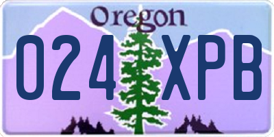 OR license plate 024XPB