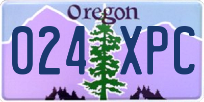 OR license plate 024XPC