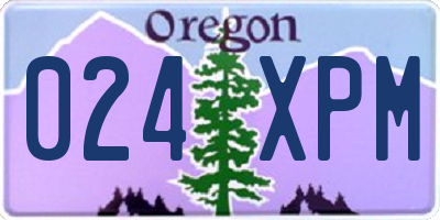 OR license plate 024XPM