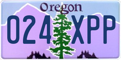 OR license plate 024XPP