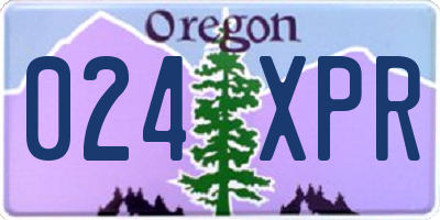 OR license plate 024XPR