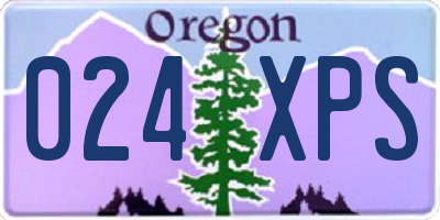 OR license plate 024XPS