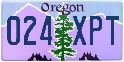 OR license plate 024XPT